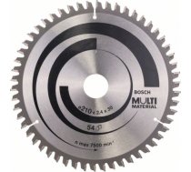 Griešanas disks kokam Bosch MULTI MATERIAL; 210x2,4x30,0 mm; Z54; -5° 2608640511