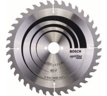 Griešanas disks kokam Bosch OPTILINE WOOD; 250x3,2x30,0 mm; Z40; 10° 2608640670