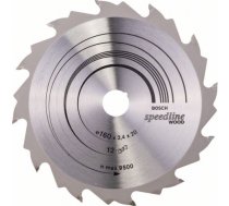Griešanas disks kokam Bosch SPEEDLINE WOOD; 160x2,4x20,0 mm; Z12; 15° 2608640786