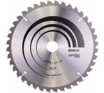 Griešanas disks kokam Bosch OPTILINE WOOD; 254x2x30,0 mm; Z40; -5° 2608640435
