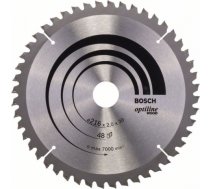 Griešanas disks kokam Bosch OPTILINE WOOD; 216x2x30,0 mm; Z48; -5° 2608640432
