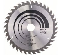 Griešanas disks kokam Bosch OPTILINE WOOD; 210x2,8x30,0 mm; Z36; 15° 2608640622