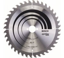 Griešanas disks kokam Bosch OPTILINE WOOD; 250x3,2x30,0 mm; Z40; 15° 2608640728