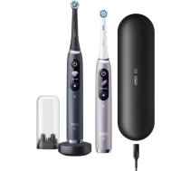 Oral-B Electric Toothbrush iO 9 Series Duo Rechargeable, For adults, Number of brush heads included 2, Black Onyx/Rose, Number of teeth brushing modes 7 IO9 DUO BLACK ONYX/ROSE