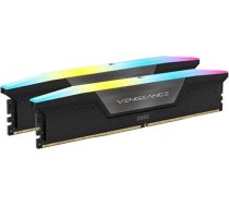 Corsair DDR5 64GB - 5600 - CL - 40 - Dual-Kit - DIMM, CMH64GX5M2B5600C36, Vengeance RGB, XMP, black CMH64GX5M2B5600C36