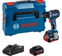 Bosch Cordless Drill GSR 18V-90 C Professional, 18V (blue/black, 2x Li-Ion battery 4.0Ah, in L-BOXX) 06019K6003