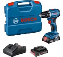 Bosch Cordless Drill GSR 18V-45 Professional, 18V (blue/black, 2x Li-Ion battery 2.0Ah, in L-Case) 06019K3202