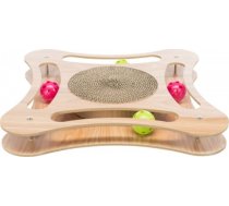 Trixie Drapak kartonowy z zabawkami, drewno/karton, 35 × 4 × 35 cm TX-48021