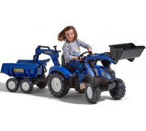 Traktors ar pedāļiem, piekabi un lāpstu zils LE6811
