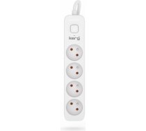 Hsk Data Kerg M02392 4 Earthed sockets - 3.0m power strip with 3x1mm2 cable, 10A M02392