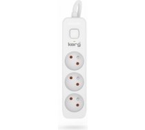 Hsk Data Kerg M02376 3 Earthed sockets - 3.0m power strip with 3x1mm2 cable, 10A M02376