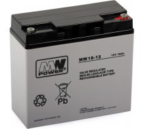 MPL MW POWER MWS 18-12 UPS battery Lead-acid accumulator VRLA AGM Maintenance-free 12 V 18 Ah Black, Grey MWS 18-12 12V 18AH