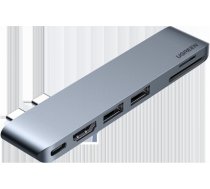 6-in-1 Adapter UGREEN CM380 USB-C Hub for MacBook Air | Pro (gray) 80856