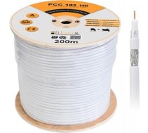 Libox SAT Trishield HD/200m PCC102 Professional coaxial cable RG-6/U White PCC102