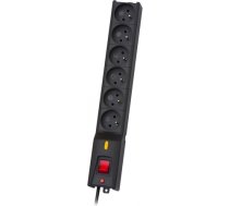 LESTAR LX 610 G-A, surge protector, 1.5m, black 6 AC outlet(s) 230 V LX 610 G-A K.:CZ 1,5M