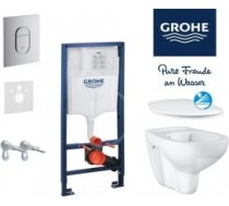 komplekts Grohe rāmis 4 in1+wc Bau Rimless + SC vāks 39418000