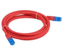 LANBERG PATCHCORD S/FTP CAT.6A 1.5M RED LSZH PCF6A-10CC-0150-R