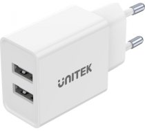 Unitek UNTIEK CHARGER 2X USB-A, 12W, WHITE, P1113A-EU P1113A-EU