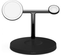 Belkin Pro MagSafe 3in1 Wireless Charging Stand + AC Power Adapter BOOST CHARGE Black, 15 W WIZ017VFBK