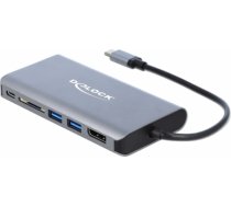 DeLOCK USB-C docking station 4K - HDMI / DP / USB 3.0 / SD / LAN / PD 3.0 87683