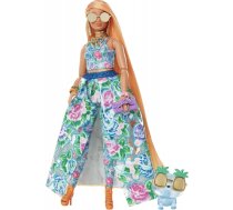 Mattel Barbie Extra Fancy doll in blue floral dress HHN14