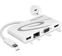 DeLOCK Dockingstation USB C 3.1 > HDMI 4K + VGA + LAN + USB, Adapter 87731