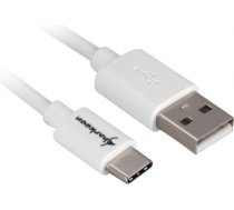 Sharkoon USB 2.0 A - USB C Adapter - white - 3m 4044951021680