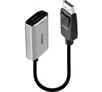 Lindy converter DisplayPort 1.4 > HDMI 8K, adapter (black/grey, 11cm) 41094