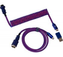 Keychron Premium Coiled Aviator Cable (purple, 1.08 m, straight plug) CAB-1