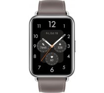 Huawei Watch FIT 2 Classic Smartwatch (silver, nebula gray leather strap) 55029107