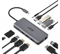 Acer 12-in-1 Type C dongle, docking station (silver, HDMI, USB-A) HP.DSCAB.009