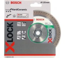 Dimanta griešanas disks Bosch XLOCK Best for Hard Ceramic; 125 mm 2608615135