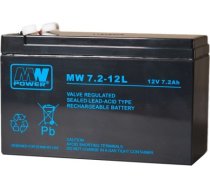 MPL MW POWER MW 7.2-12L UPS battery Lead-acid accumulator VRLA AGM Maintenance-free 12 V 7,2 Ah Black MW 7-12L