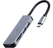 Gembird UHB-CM-CRU3P1U2P2-01 USB Type-C 3-port USB hub (USB3.1 + USB 2.0) with card reader UHB-CM-CRU3P1U2P2-01