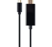 Gembird A-CM-HDMIM-01 USB-C male to HDMI-male adapter, 4K 30Hz, 2m, black A-CM-HDMIM-01