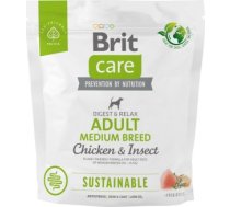 BRIT Care Dog Sustainable Adult Medium Breed Chicken & Insect - dry dog food - 1 kg 100-172175