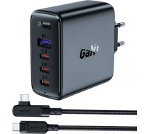 Wall charger Acefast A37 PD100W GAN, 4x USB, 100W (black) A37 BLACK