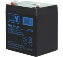 MPL MW POWER MW 5-12L UPS battery Lead-acid accumulator VRLA AGM Maintenance-free 12 V 5 Ah Black MW 5-12L 12V 5AH