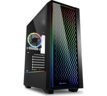 Sharkoon RGB LIT 200 tower case (black, front and side panel of tempered glass) 4044951028160