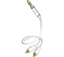 Kabelis Inakustik 3.5mm - 2 x RCA 1.5m White 003100015