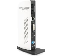 DeLOCK Port Replikator USB 3.0, Adapter - LAN, DVI, HDMI, USB, Audio 87568