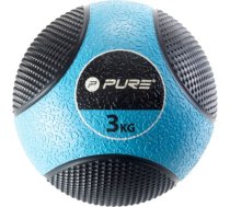 Pure2Improve Medicine Ball, 3 kg Black/Blue, Rubber P2I201920