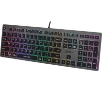 A4Tech FSTYLER FX60H (Neon Backlit) keyboard USB QWERTY Black, Grey A4TKLA47126