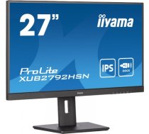 Iiyama ProLite XUB2792HSN-B5 - LED monitor - 27" - 1920x1080 Full HD (1080p) @ 75 Hz - IPS - 250 cd / m² - 1000:1 - 4 ms - HDMI, DisplayPort, USB-C - speakers - matte black / XUB2792HSN-B5 XUB2792HSN-B5