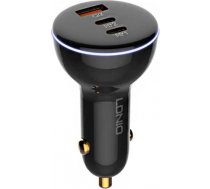 LDNIO C102 Car Charger, USB + 2x USB-C, 160W + USB-C to USB-C Cable (Black) C102 TYPE C-TYPE C