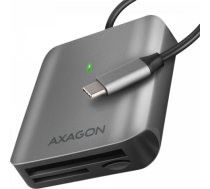 Axagon Aluminum high-speed USB-C 3.2 Gen 1 memory card reader. 3 slots, UHS-II. CRE-S3C