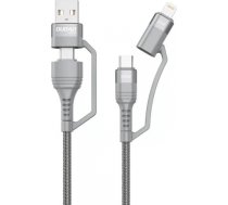 USB cable Dudao L20xs 4in1 USB-C / Lightning / USB-A 2.4A, 1m (gray) L20XS