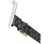 Axagon Four-channel SATA III PCI-Express controller with two internal SATA ports and two slots for SATA M.2 disks. Standard & Low profile. PCES-SA4M2