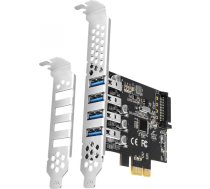 Axagon PCI-Express card with four external USB 3.2 Gen1 ports with dual power. Renesas chipset. Standard & Low profile. PCEU-43RS