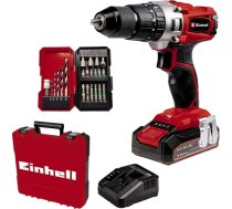 Einhell Cordless Impact Drill TE-CD 18/2 Li-i +22, 18V (red/black, Li-Ion battery 2.5Ah, case E-Box Basic + bit drill set) 4514220